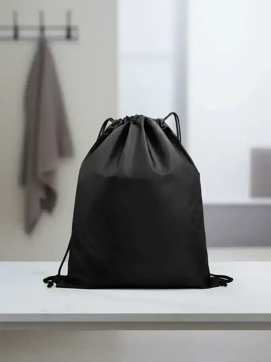 1 Piece Plain Drawstring Backpack, Casual Nylon Waterproof Sports Backpack, Multifunctional Sports Bag for Travel Fitness Work, Durable Waterproof Bag