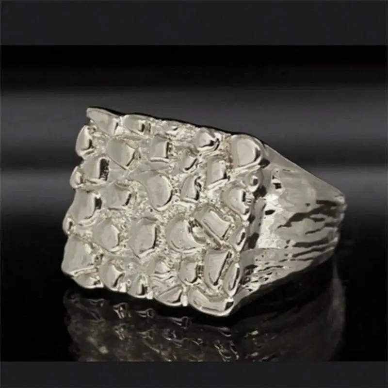 Fashion Nugget Ring 10k Yellow Gold Medium 12mm x 11mm - Classic Design