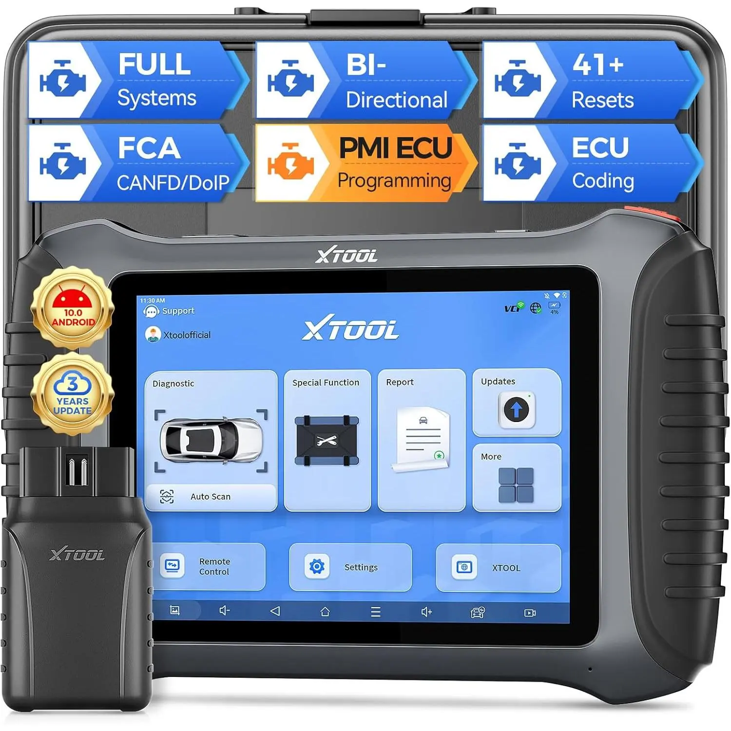 [Summervibes] XTOOL IP900BT OBD2 Summervibes Scanner, Car Diagnostic Tool with 41+Reset, ECU Coding Automotive Scanner, Wireless Vehicle Scan Tool, 4000+ Bidirectional Scan Tool, CANFD/DoIP/FCA
