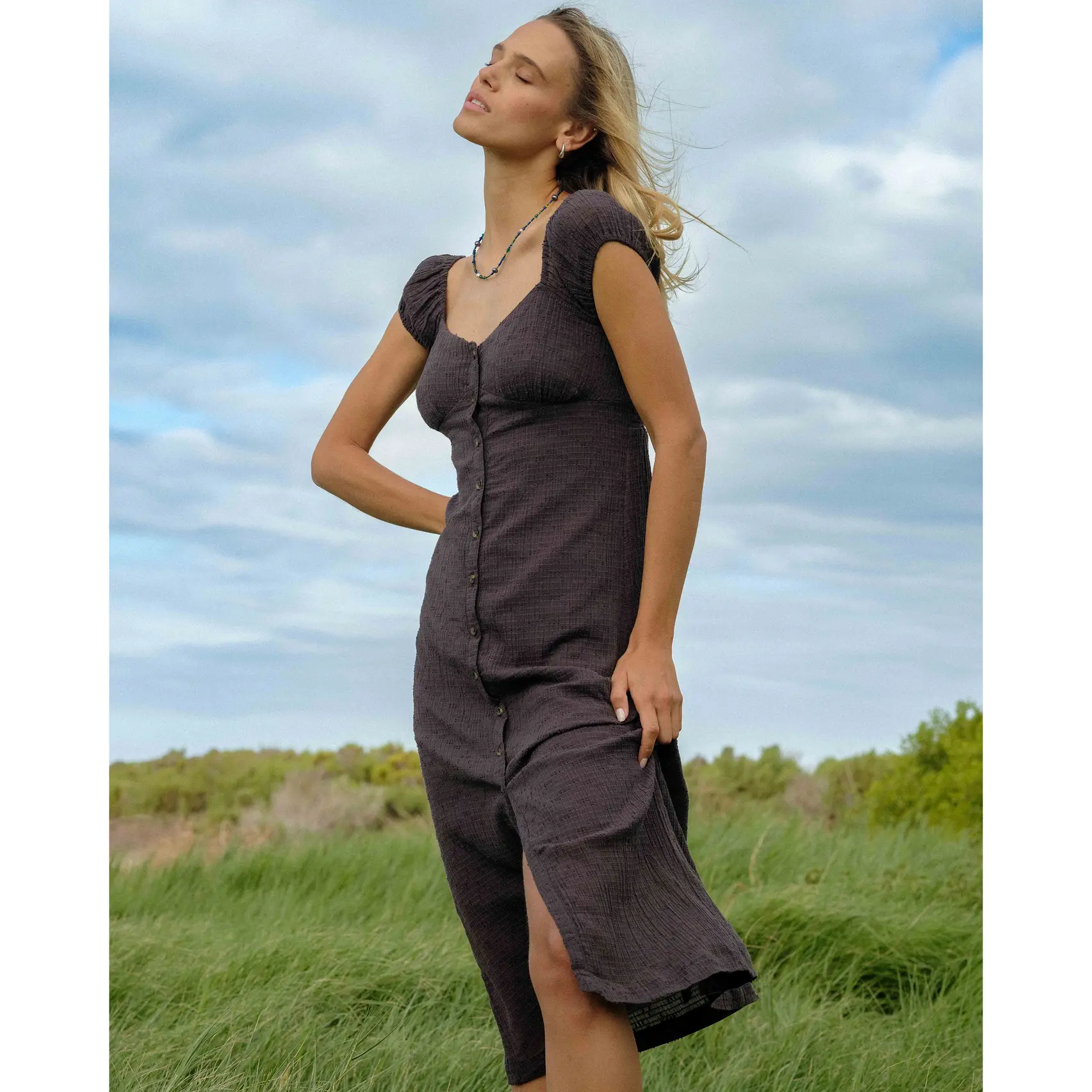 chinese dress ladies Women Beach Ocean Sardine Print Pleated Linen Shirt Dress Short Sleeve  Button A Line Swing Plus Size Loose Summer Casual Vacation Midi Dress at  Amazon Women's Clothing store main image 0