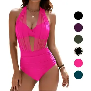 Women's 2-Piece High-Waisted Bikini Set - Tummy Control Swimwear, Sexy Modest Bathing Suit with Bikini Top for Sports & Outdoor Use
