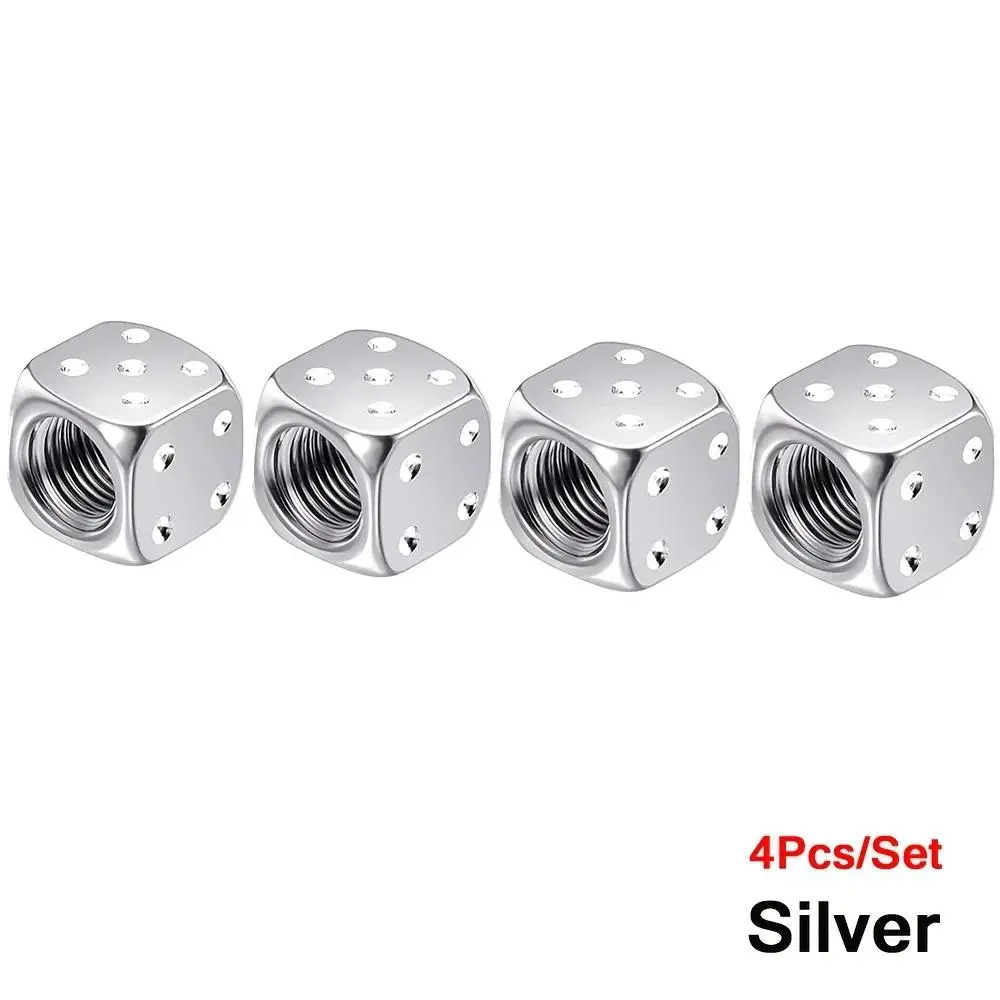 4PCS Aluminum alloy dice sieve dice valve cap color valve cap universal valve cap tire cap Tyre Caps Car Tire Caps