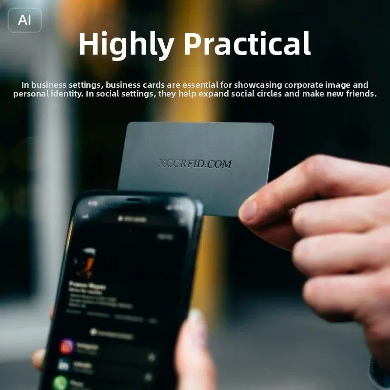 NFC Laser Cards, Touch-To-Share Instant Sharing Digital Business Cards, Business Meetings, Business Negotiations, Social Gatherings, Academic Exchanges, Compatible with iPhone & Android, Mobile Compatible, English System, NFC Technology