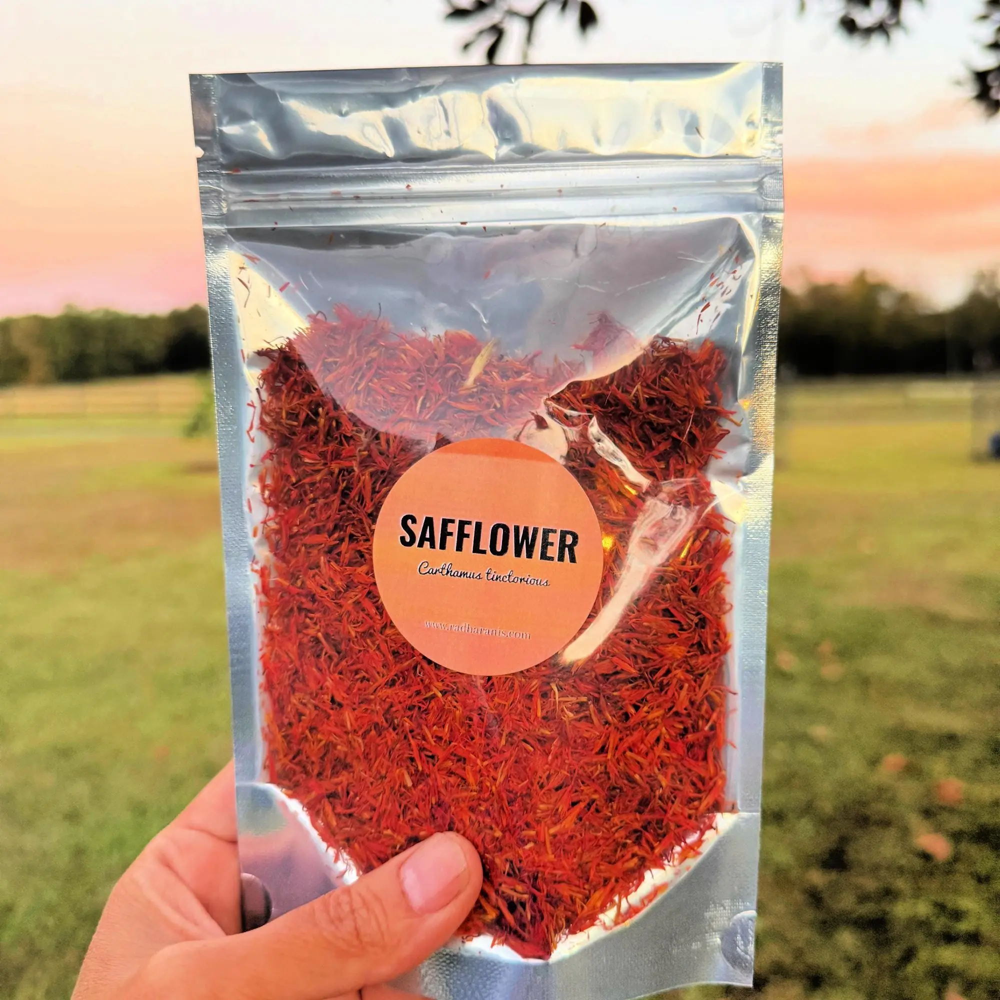 Natural Wildcrafted Safflower (Carthamus tinctorius) Dried Petals Vegan-Safe Multi-Size Foil-Packaged All Natural Potpourri, Apothecary Aesthetic Botanical Floral Fragrance Herb Potpourri for Herbal & Craft Use