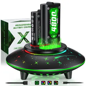 Ukor Starry 4800mWh Xbox Controller Rechargeable Battery Pack with RGB Galaxy Lights, Fast Charging Station, Compatible with Xbox One, Xbox One Elite, Xbox One X/S, Xbox Series X/S, 6 Switchable RGB Light Modes