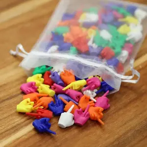 10pcs/20pcs 3D Printed Mini Middle Fingers, Fun Plastic "F-U" Hand Gesture, Brightly Colored or Mixed