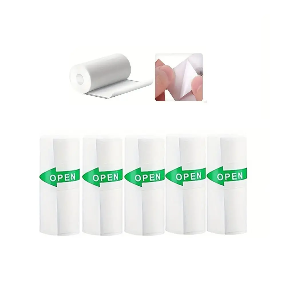 Sticky Thermal Paper, 5 Rolls Self-adhesive Thermal Printer Paper for Office Stationery Supplies & Home Use, College Essentials
