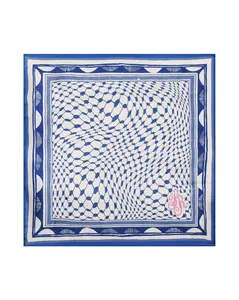 Fishnet Silk Bandana Navy