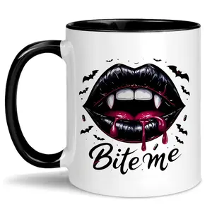 Vampire Self Care Kit Coffee Mug, Gothic Gifts, Halloween Mug, Spooky Home Decor, Supernatural Kitchen Accessories, Ceramic 11oz, Birthday & Christmas Gifts