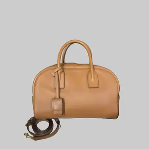 Pre-owned Yves Saint Laurent Calfskin Shoulder Bags Sac De Jour Small Brown CPU0616