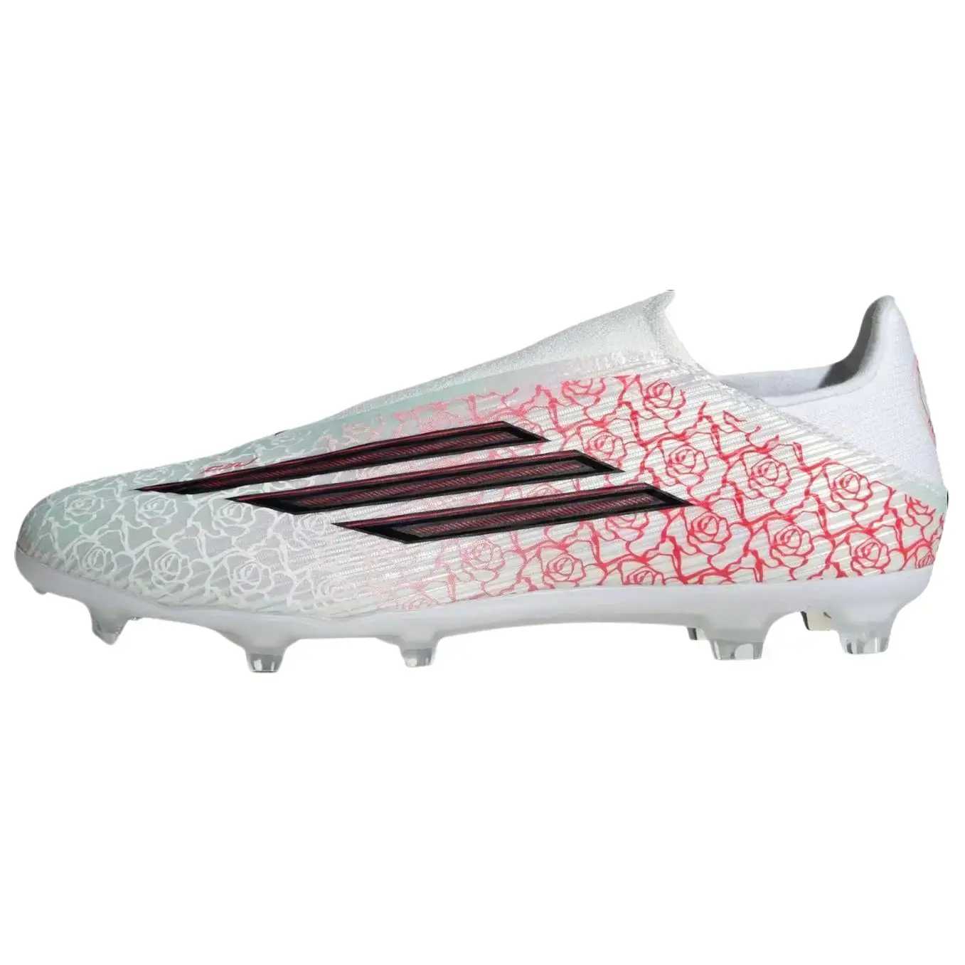Adidas F50 League Laceless FG-MG Football Cleats 'White Black Lucid Red' x Lamine Yamal, Men's Sports Sneaker, Shoes, Soccer