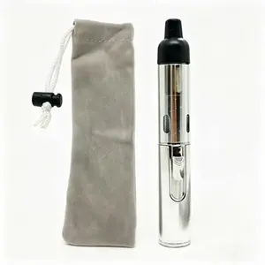 Windproof Slim Pen Mini Lighter, USB Rechargeable, Camping Outdoor Emergency Tool with Included Storage Pouch