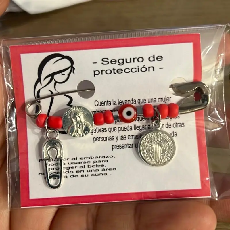 Evil Eye Jewelry for Women - Red Protection Pin - Unique Gift Idea for Babies, Infants and Toddlers - Evil Eye Pin, Red String, Amulet for Good Luck a