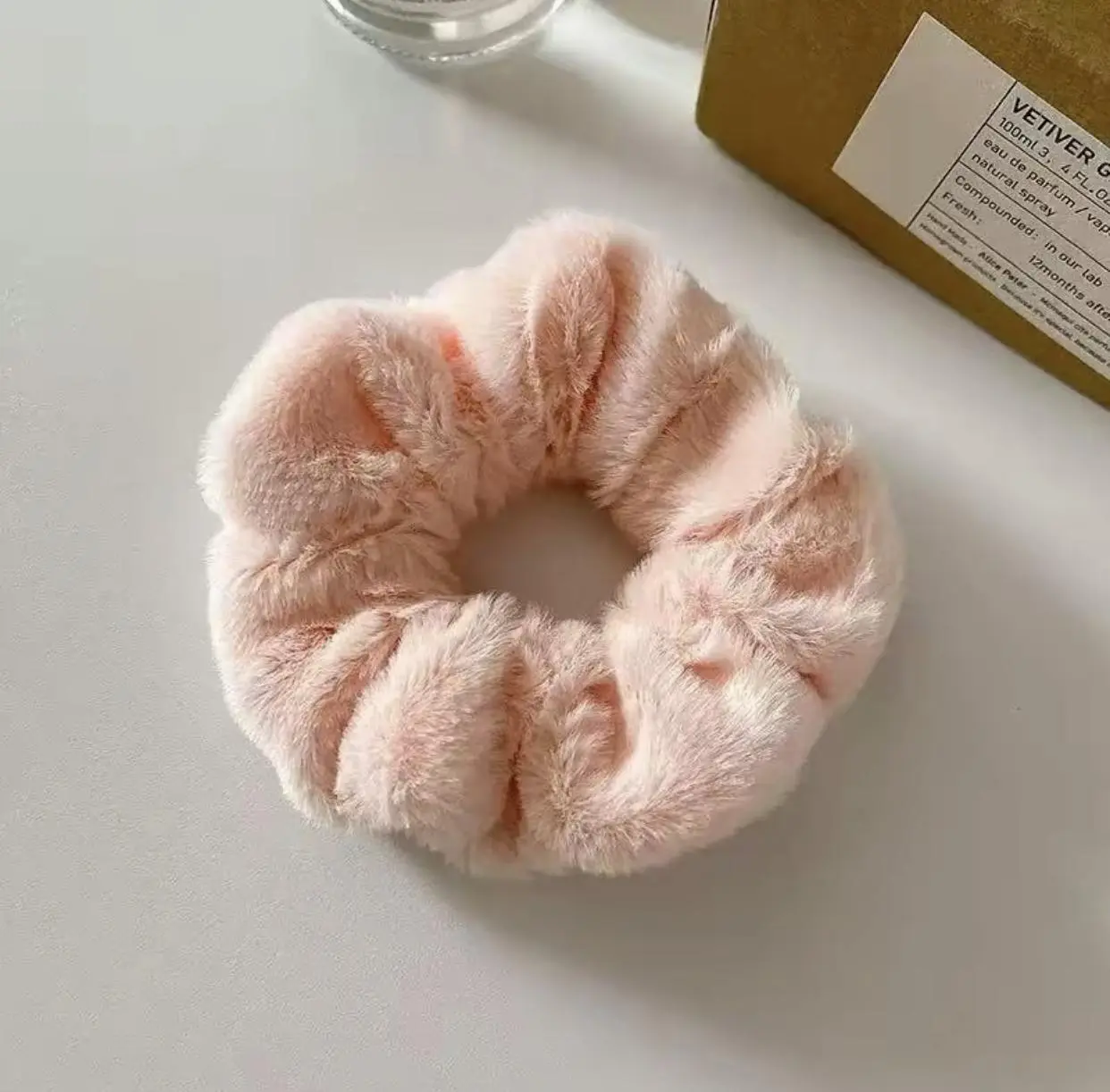 Plush Hair Scrunchies for Women, 10 Pack Colorful Fluffy Bobbles, Chic Elastic Hair Ties for Ponytails with Free Gift Fashionable Hair Accessories Soft Hair Ties