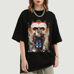 #Michaell Jackson Dangerous Music Album Shirt, For Women'S Short Sleeve Oversized T-Shirt, Gift For Fans, Retro Music Merch