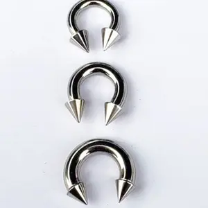 ear weights, surgical steel plugs stretchers gauge septum hoops silver horseshoe 16g- 00g (1 hoop)