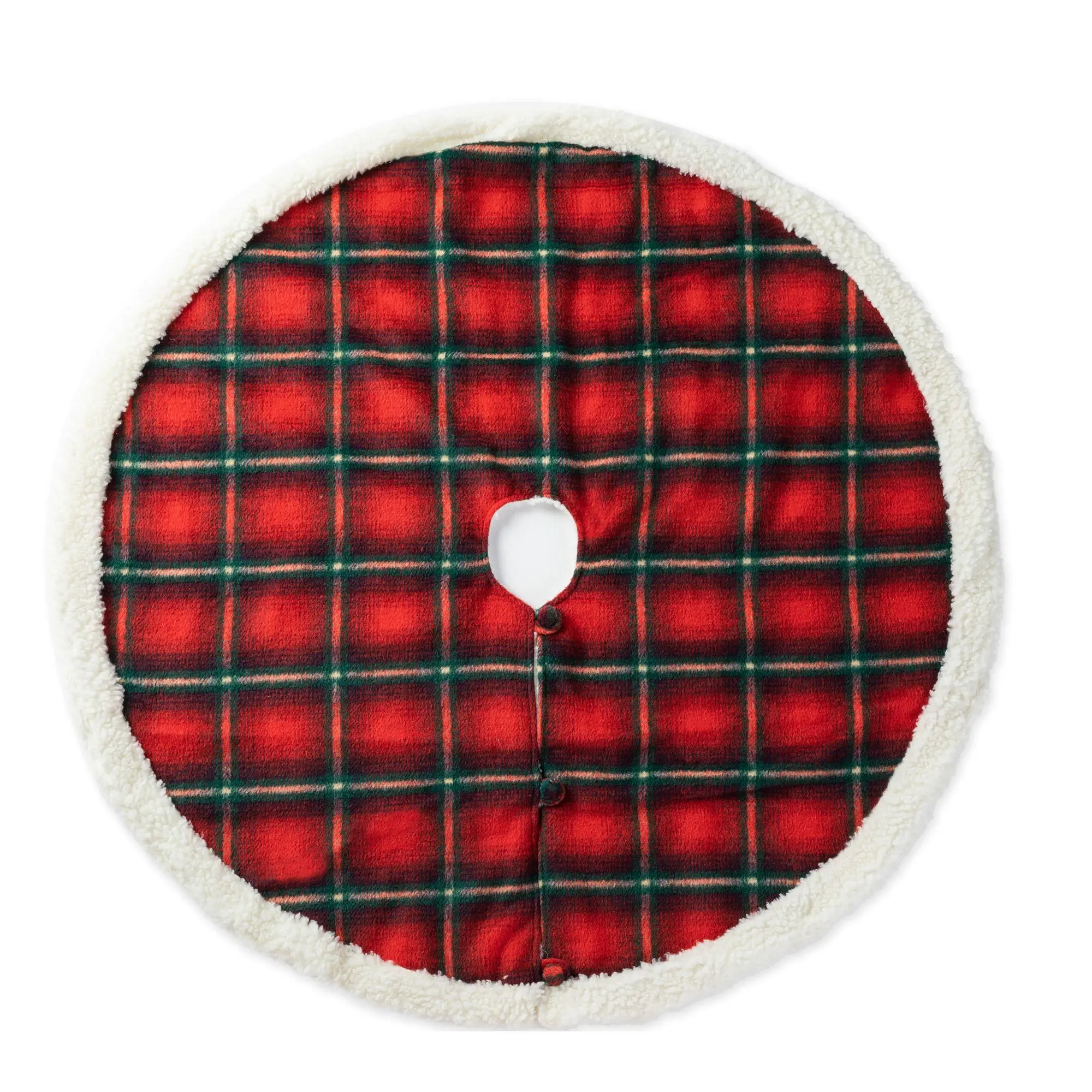 Glitzhome 48"D Red & Black Reversible ChristmasTree Skirt Glitzhome 48"D Red & Black Reversible ChristmasTree Skirt