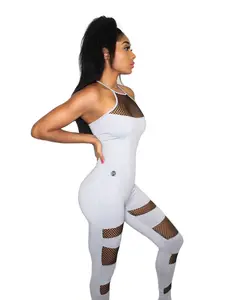 Grey Mesh Halter Top Bodysuit