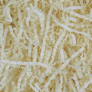 1/2 LB Crinkle Cut Paper Shredded Filler Paper for  Baskets  Box Confetti Paper Shreds Decoration Stuffing for Birthday, Weddings, Anniversaries, Christmas Wrapping Oyster White