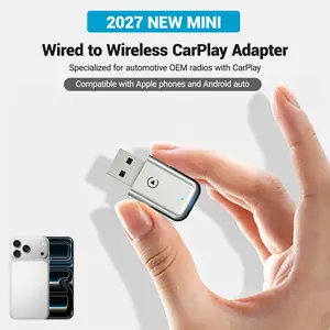 YURNLV 2026 All-New Wireless CarPlay Adapter — Compatible with iPhone and Android, Supports Hands-Free Calling