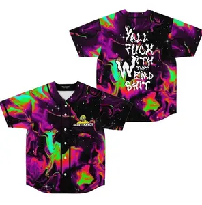 Subtronics Weird Baseball Jersey EDM Music Shirt, EDM Festival Family Gift, Unisex Breathable Men's Jersey, 420 Lover Graphic Shirt, Gift For Baseball Fan EDM Electronics Music