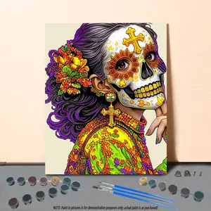 Characters Pattern Painting By Numbers Kit without Frame, 1 Set DIY Paint By Numbers Kit with Tools, DIY Painting Supplies, Wall Art Decoration for Living Room Bedroom