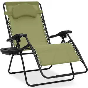 Best Choice Products Oversized Zero Gravity Chair, Folding Outdoor Patio Recliner w/ Cup Holder
