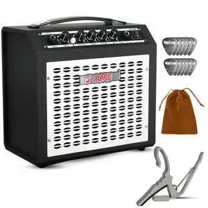 5 Core Guitar Amp 20W Electric Portable Mini Amplifier w Built in 6.5" Speaker Aux Headphone Jack Audio Compact
