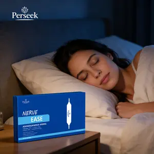 Perseek Ashwagandha 600mg Complex (Rhodiola + L-Theanine) Liquid Shots | 10 Vials | Stress Relief, Cortisol Balance & Deep Sleep Support | Dietary Supplement