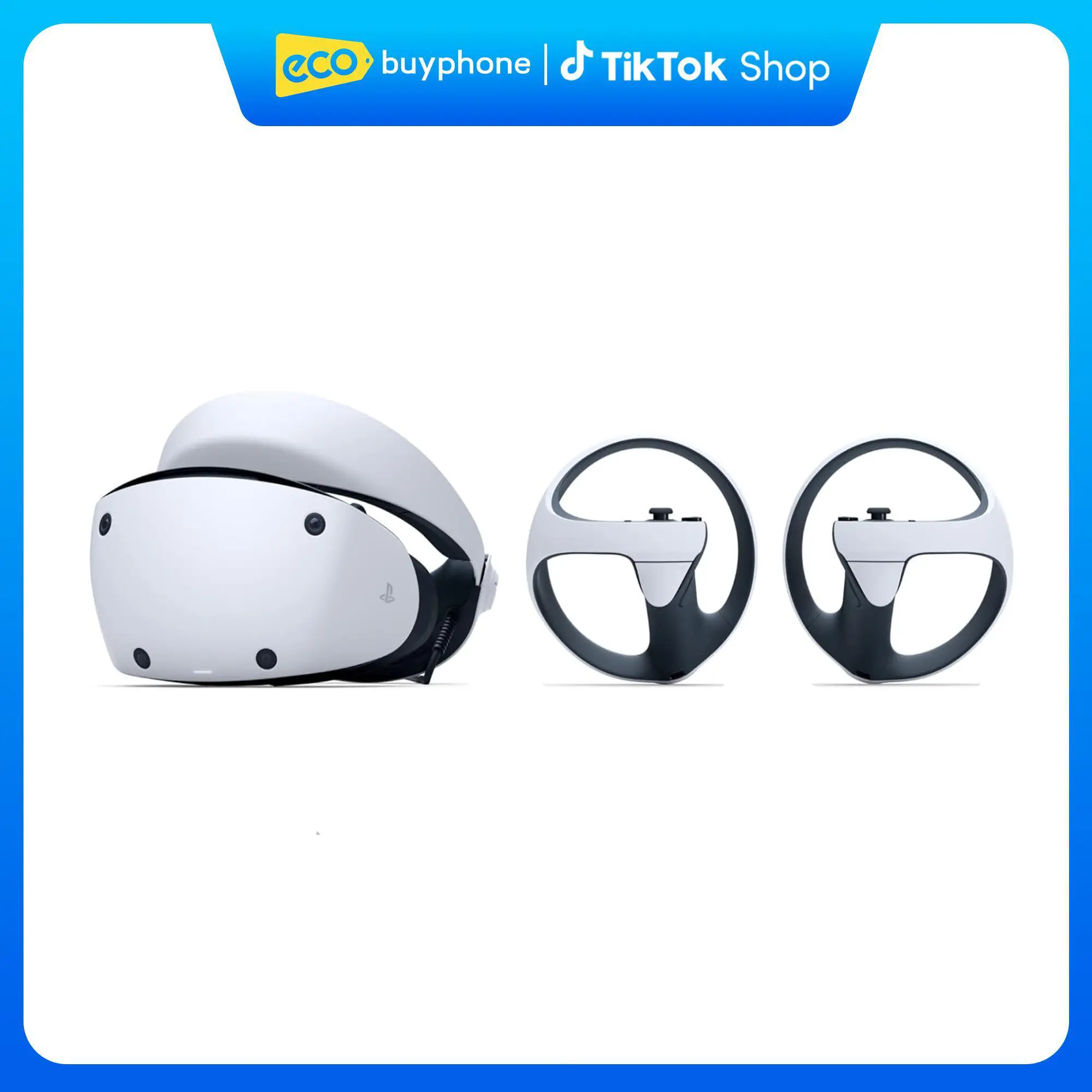 Refurbished Sony PlayStation VR2 Headset with Controllers - Excellent Condition, Bluetooth, Stereo, Adjustable Wearable Gaming Electronics for Compatible Devices
