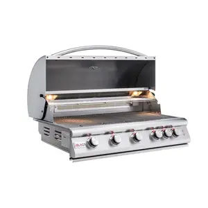 Blaze Premium LTE 40-Inch 5-Burner Built-In Natural Gas Grill w/ Rear Infrared Burner & Grill Lights - BLZ-5LTE2-NG Stainless Steel