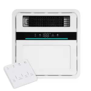 Bathroom Fan with Light and Heater, 1700W,140 CFM Ventilation, Remote Control,Quiet Exhaust, 4-in-1 Design for Heating, Lighting, Ventilation & Air Circulation for Comfort in Any Season