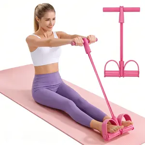 Home Gym Arm & Waist Training Pedal Band – Eco-Friendly Natural Latex Yoga Stretching Band with Adjustable Resistance