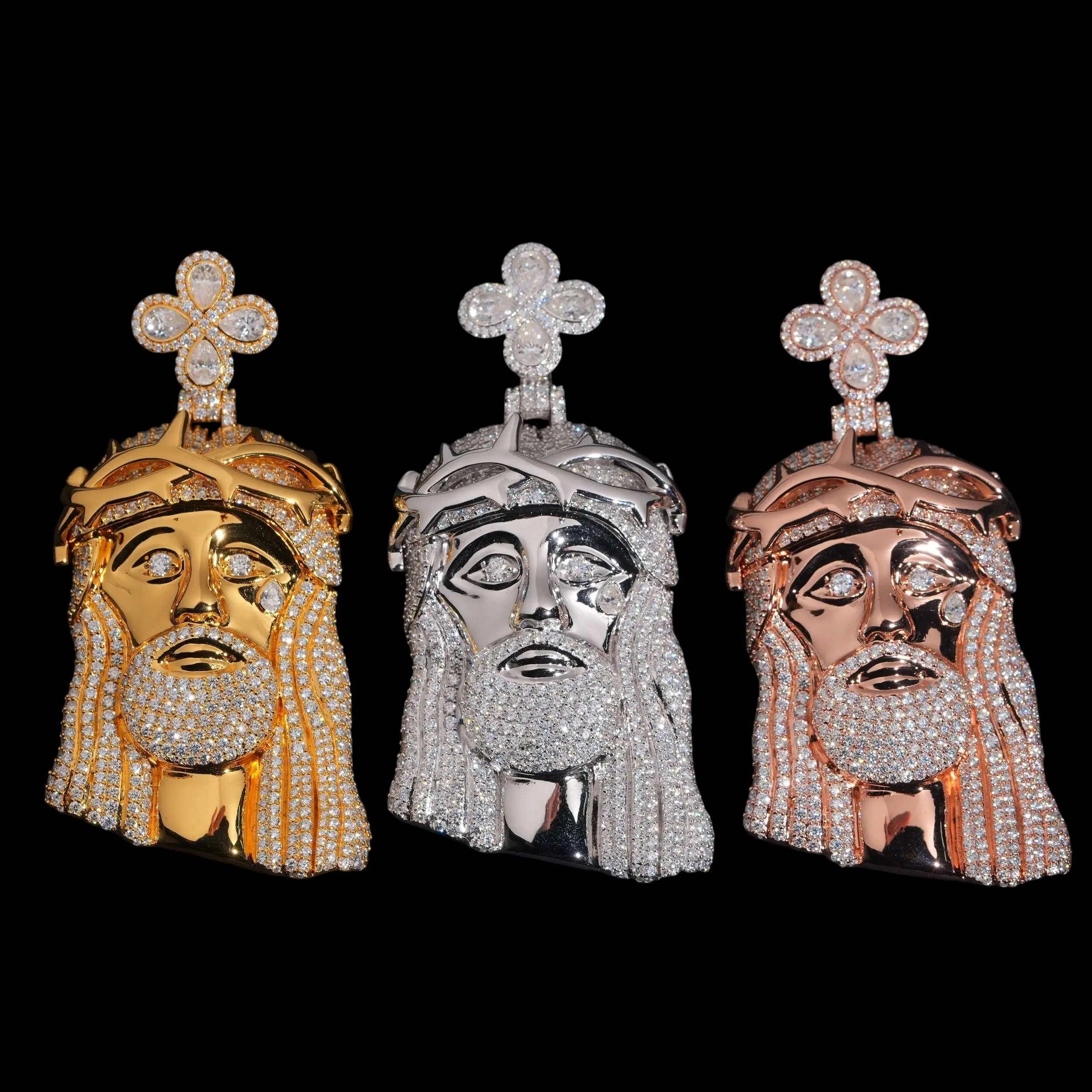 Jesus Pendant Lab Diamond – 14k Gold