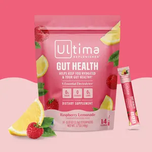 Ultima Replenisher Gut Health Daily Electrolyte Drink Mix – 14 Sugar-Free Hydration Packets with 6 Key Electrolytes, Probiotics & Prebiotics