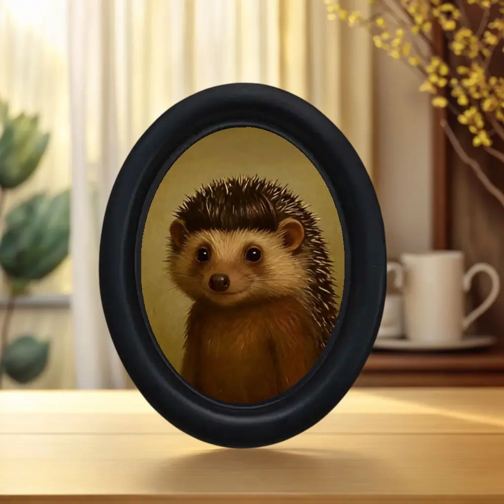 Vintage Art Style Hedgehog Pattern Wall Decor, Cute Animal Design, Perfect for Halloween Christmas Thanksgiving, Home Office Room Decoration, Artistic Versatile Decor