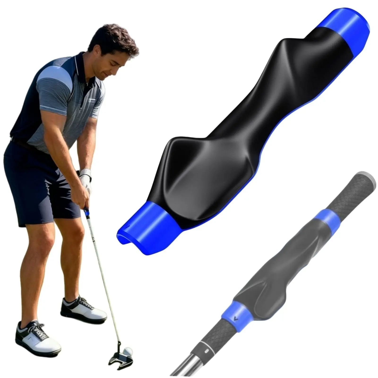 Golf Grip Trainer for Right-Handed Swing, Golf Club Grip Trainer, Golf Training Equipment for Hand Position, Improve Golf Swing Accuracy, Correct Grip Technique Aid,golf gifts for him