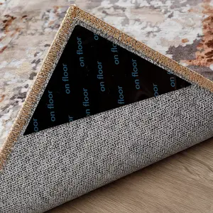 MUGORN 12 Pcs Rug Tape, Non Slip Rug Pads Grippers for Hardwood Floors and Tiles, Reusable Carpet Tape for Area Rugs, Double-Sided Adhesive Rug Stickers Keep Corners Flat (Black)