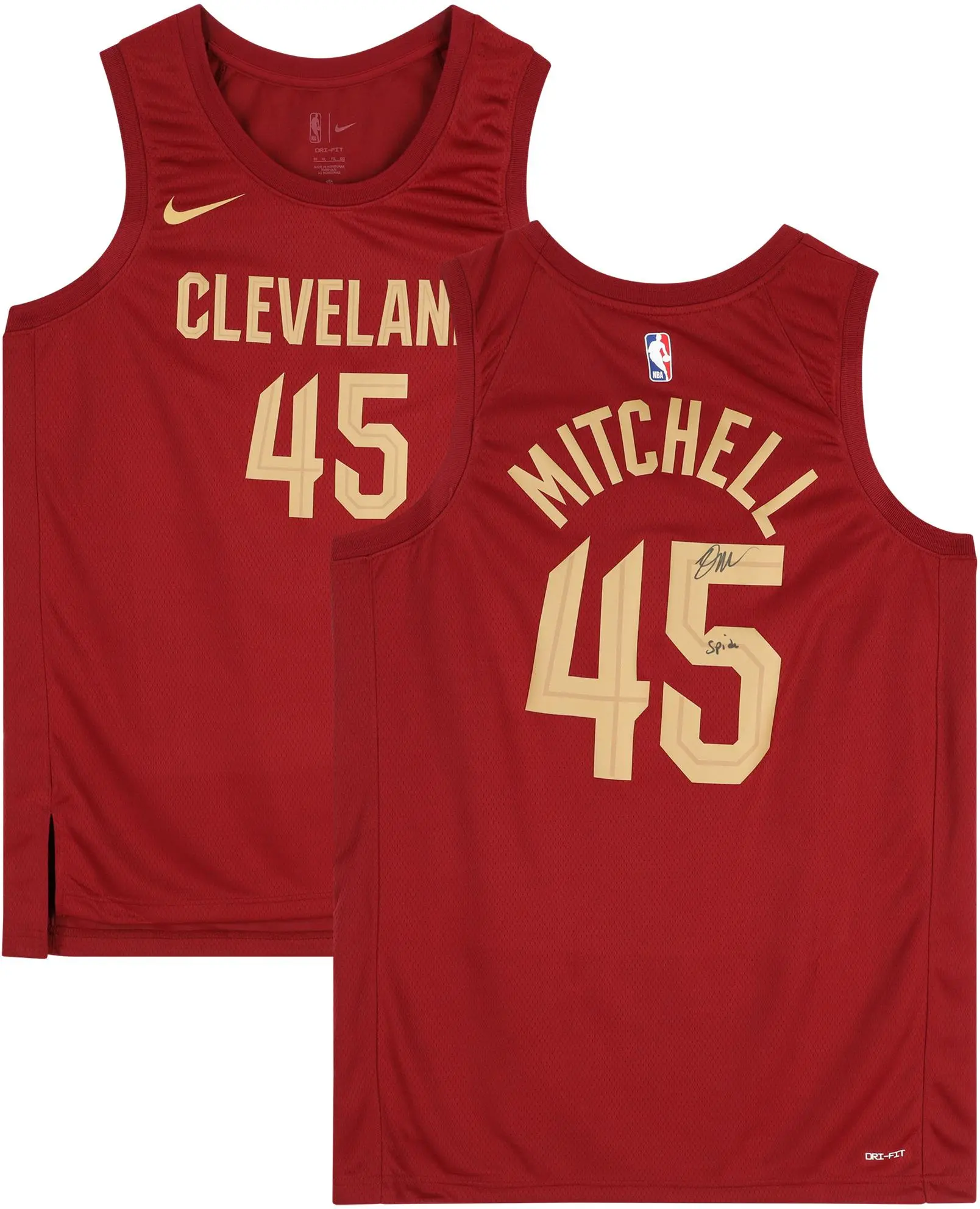 Donovan Mitchell Cleveland Cavaliers Autographed Maroon Nike 2022-2023 Icon Swingman Jersey with "Spida" Inscription - Fanatics Authentic Certified
