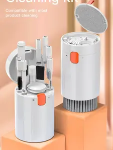 Keyboard Cleaner Kit, Electronics Cleaning Kit with Retractable Big Brush, Portable, 20 in 1 Multi-Tool Kit for Phones, Tablet, Computer, PC Monito