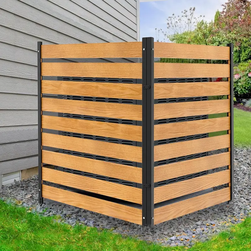 Lilypelle No-Dig Outdoor Privacy Fence - 38" Wide Solid Pine Freestanding Panels, Sturdy Metal Stakes, 60" High Garden Decoration, Patio Pool Divider, Hides Outdoor Objects/Instantly Backyard Eyesores at Right/Flat Angles, Boosts Curb Appeal familyfun