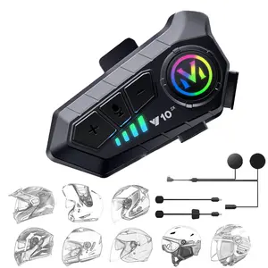 Y102x Motorcycle Helmet Headset, Bluetooth-compatible Intercom, Waterproof Ipx6, 1000mah Battery, Voice Control, Enhance Safe Riding Experience