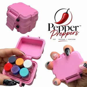 PepperPreppersTM 3ML Peptide Storage Case - Pink Color - 6 Vial Slot Organizer, Fits 6 3ml Bottles, Ideal for Fridge or Travel