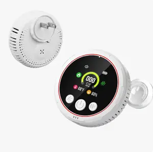 5-in-1 Portable Detector with Temperature Humidity Sensors Plug-and-Play Design High-Definition Display Accurate Alerts Ideal for Kitchen Garage RVs Apartments