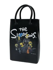 Pre-owned Balenciaga Leather Mini Tote Bag Authentic x The Simpsons Mini Shopping Tote Bag JXBB1