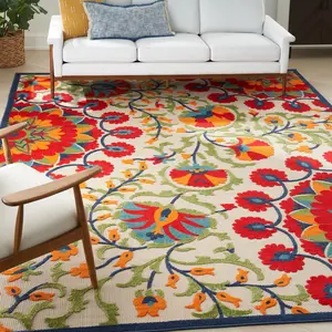 Nourison Aloha Transitional Floral Outdoor Rug
