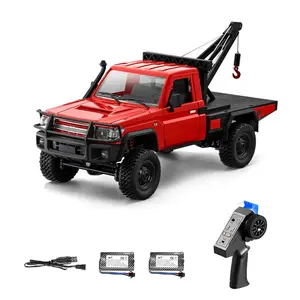 MN82T RC Rock Crawler 4x4 Off Road RC Truck with 2 Batteries & Crane Hook, 1/12 Scale 2.4GHz Remote Control Car, Boys & Girls Hobby Toy Gift
