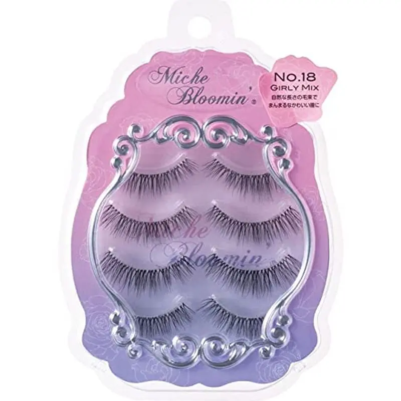 Miche Bloomin 3D False Eyelashes, 3 Pairs of Lightweight Layered Japanese Lashes, Salon-Inspired Cosmetic for Natural, Doll Makeup, or Dramatic Looks, Lash Inspo, Dramatic Lashes