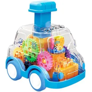 1Pieces Friction Powered Vehicle with Colorful Gear Early Development Toy Press and Go Car for Push and Go Car