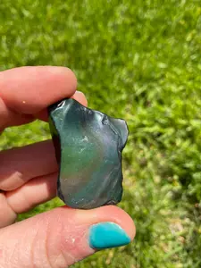 Raw Rainbow Obsidian Stone - Natural Crystal for Healing and Meditation